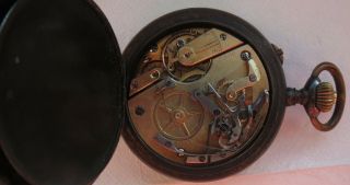 Girard Perregaux Chronograph Pocket Watch Open Face Gun Case 53 mm.  in diameter 6