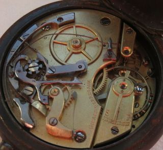 Girard Perregaux Chronograph Pocket Watch Open Face Gun Case 53 mm.  in diameter 9