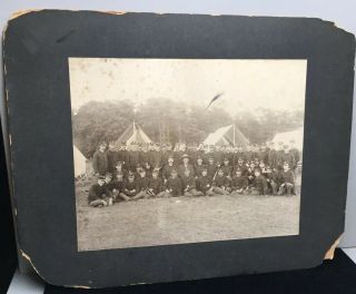 1800’s Us Military Group Vintage Large Cabinet Photo