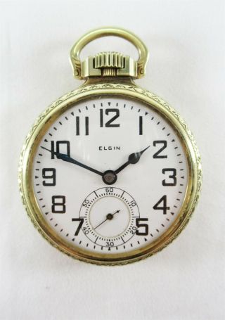 1926 Elgin B.  W.  Raymond Grade 478 Model 15 16sz 21j Of/ls Railroad Pocket Watch