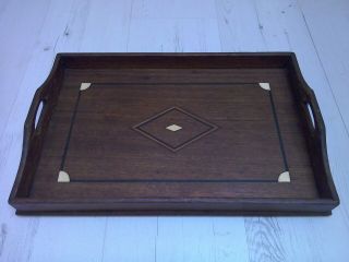 Antique Very Attractive Art Deco Tray With Inlay