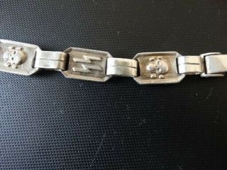 Ww11 German Silver Dagger Hanger Or Gorget Chain - Marked