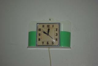 Rare Telechron 2h33 " The Ivy " Kitchen Clock - Fully Serviced And Great