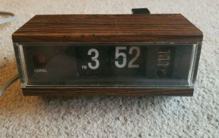Vintage Flip Clock Copal Model 227 And Looks Great Mcm