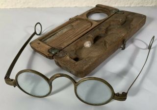 Antique 18th Century Brass Round Spectacles Eye Glasses