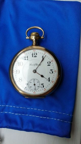 South Bend Pocket Watch 17 Jewels Adjusted Perfectly.  Gold Case.