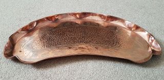 Arts & Crafts Copper Kidney Shape Tray 1910,  possibly by J&F Pool of Cornwall 2