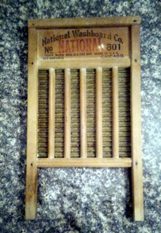 Vintage The Brass King Top Notch No.  801 Washboard By National Washboard Company