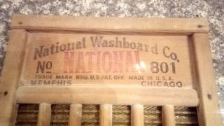 Vintage The Brass King Top Notch No.  801 Washboard by National Washboard Company 4