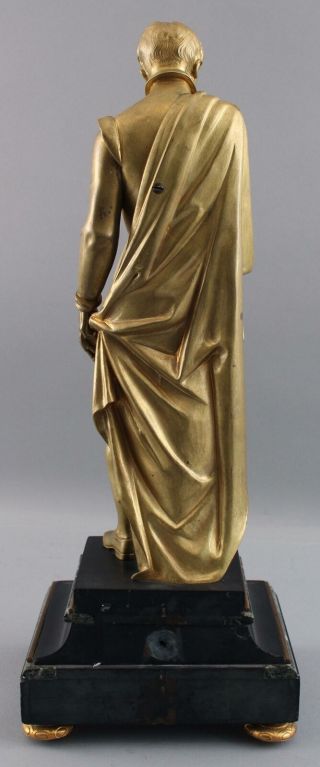Antique 19thC Italian Astronomer Physicist GALELEO GALILEI Gilt Bronze Sculpture 7