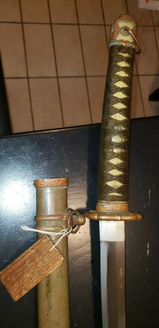 WW2 JAPANESE ARMY OFFICER ' S SWORD COLLECTIBLE ANTIQUE SAMURAI WWII SHIN GUNTO 8