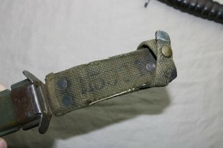 WW2 USM3 KINFOLKS FIGHTING KNIFE W/SHEATH - MARKED U.  S.  M3 K.  I. 2