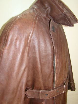 MEGA RARE Soviet WW2 Soviet Air Force Pilot’s Long Leather Coat 1938 3