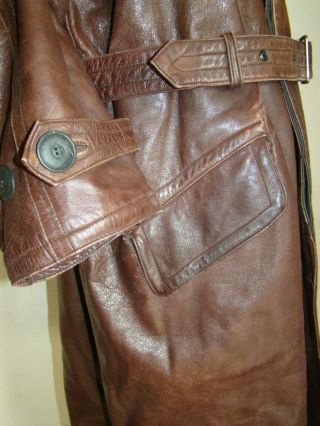 MEGA RARE Soviet WW2 Soviet Air Force Pilot’s Long Leather Coat 1938 5