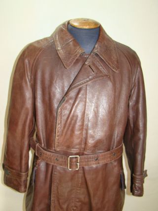 MEGA RARE Soviet WW2 Soviet Air Force Pilot’s Long Leather Coat 1938 8