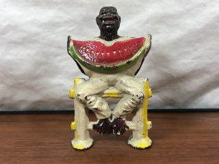 Vintage Black Americana Manoil Watermelon Man Lead Toy Happy Farm Series 41/14