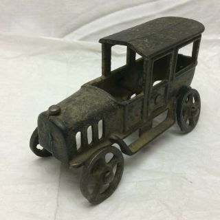 Vintage Antique Cast Iron Toy Car Hubley