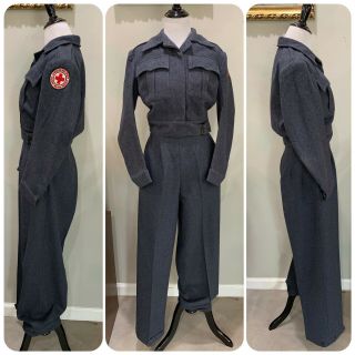 WWII American Red Cross UNIFORM Set Ike Jacket Pant Skirt Military Welfare Patch 2
