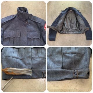 WWII American Red Cross UNIFORM Set Ike Jacket Pant Skirt Military Welfare Patch 7
