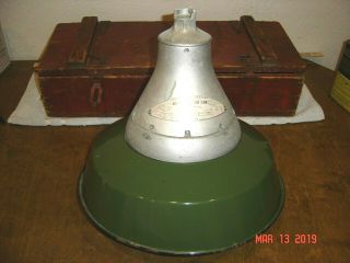 Crouse Hinds Vintage Explosion Proof Porcelain Light Shade Fixture Gas Station