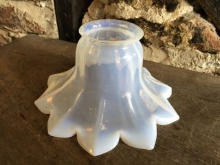 Vaseline Glass Victorian Lamp Shade
