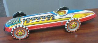 Vintage Marx Tin Litho Wind - Up Racer Race Car 16 - 3/4 "