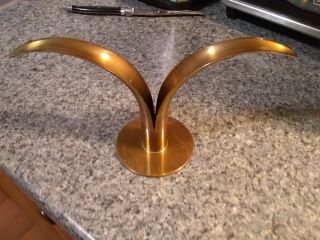 Modern Ystad Metall Scan Corporation Art Deco Brass Candlestick Alenius - Bjork