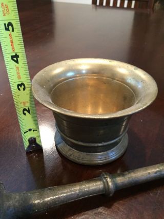 Vintage Brass Mortar and Pestle - Heavy and Well 3