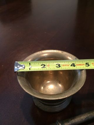 Vintage Brass Mortar and Pestle - Heavy and Well 4