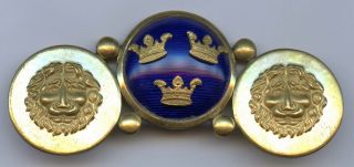Sweden Vintage Navy Patriotic Brooch Badge Grade