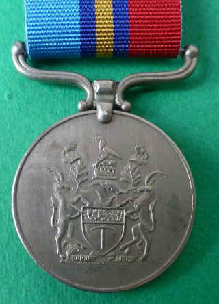 RHODESIAN GSM GENERAL SERVICE MEDAL RIFLEMAN RFN RUZVIDZO of RHODESIA,  RIBBON 3