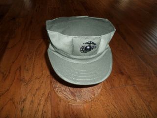 Marine Corps Style Utility Hat U.  S.  M.  C Military Od Green Cap Size Medium 7 1/4