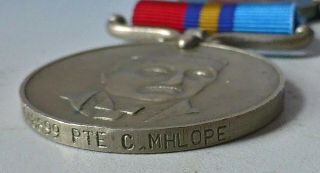 RHODESIAN GSM GENERAL SERVICE MEDAL AFRICA PRIVATE MHLOPE of RHODESIA,  RIBBON 2