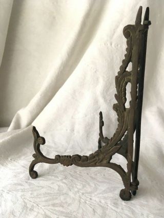 RARE Antique Arts & Crafts METAL PICTURE STAND Craftsman,  Mission style decor 2
