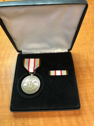 Battle Of The Bulge And Ribbon Bar Commemorative Medal Mono Owf