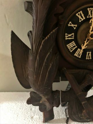 German Cuckoo Clock Black Forest Vintage West Germany 410 5
