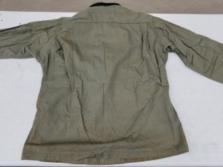WW2 US Army 5 Stars Wreath Button HBT Combat Shirt Jacket Size 44R - 8