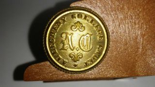 Antique Allegheny College Cadet Uniform Coat Button - Shannon Miller & Crane