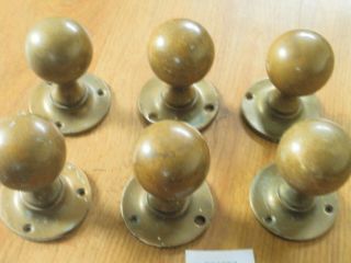 Set Of 6 Brass Door Knobs