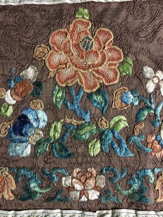 Antique Chinese Silk Embroidery Panel 3