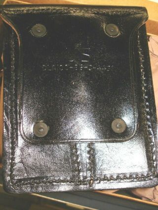 Leather 45 acp 2 Mag Pouch Colt 1911 Style pistol holds 2 8 rd magazines USGI 4