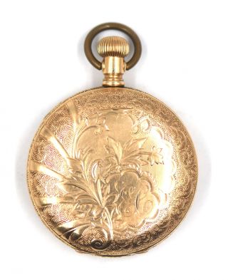 Antique Waltham Fancy Engraved Hunting Case Pocket Watch 6s Gold Filled C1898
