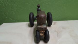 Arcade antique toy Allis Chalmers cast iron tractor has driver look old prewar 2