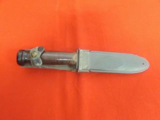 Wwii Us Navy Mark 1 Combat Knife Issued Sheath Made By Camillus