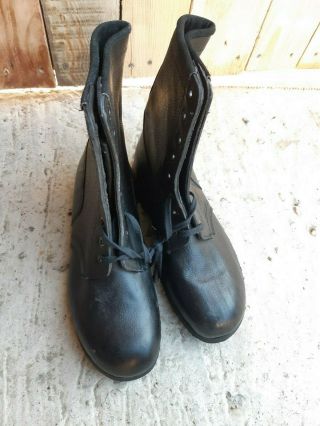 Soviet Russian Army Leather Short Boots Vdv Airborne Afghanistan War Size 42