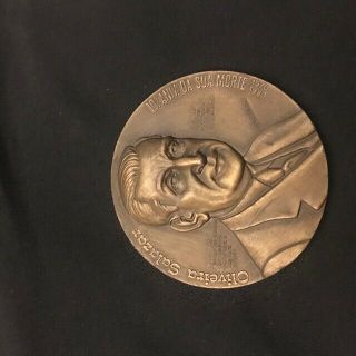 Portugal Antonio Oliveira Salazar Commemorative Bronze Table Medal Estado Novo