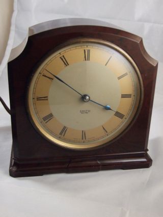 Antique Art Deco Smith Sectric Bakelite Mantle Clock Made In England C.  1930 