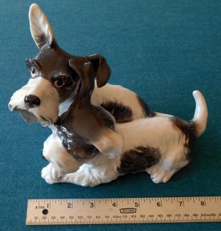 Porcelain Figurine: Early 20th Century Hand Painted Scotch Terrier SCOTTY DOGS 3