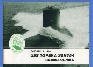 Submarine Uss Topeka Ssn 754 Commissioning Navy Ceremony Program