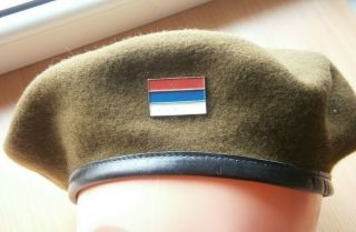 Serbia Army Jso Special Unit Officer Hat Cap Beret Badge 1991 Krajina Croatia